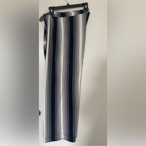 Black and White Striped Pants